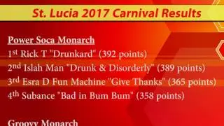 St Lucia 2017 Carnival Results