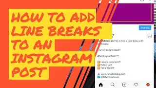 How to add line breaks to an Instagram post