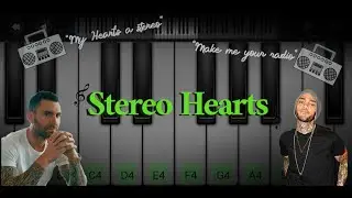 Stereo Hearts - Adam levine ft. Gym class heroes | easy piano tutorial