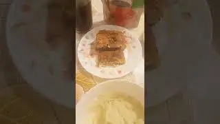 Картошечка-пюре с жареным рыбным филе, цикорий с шиповником. 😋☕🥣