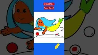 #shorts|Drawing Fish 🐠 |coloring for kids & toddlers|lets draw, paint together|beginer draw|