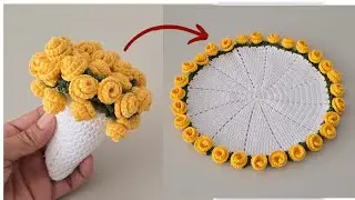 Beginner Crochet Tutorial 🌹 Make Stunning Rose Placemats & Coasters!