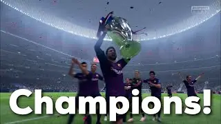 (FIFA 19) Barcelona lift the Champions League!!! [ UCL Final Barcelona vs Real Madrid]
