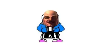 Санс из Undertale поет Standing Here I Realize