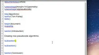 15 Algorithms and pseudocode