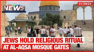Jews Hold Religious Ritual At Al-Aqsa Mosque Gates | Muslim News | Jan 29, 2024