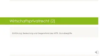 Wirtschaftsprivatrecht (2)