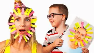 Wow max and Mom are playing a fun game | stuck to my mom's face