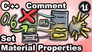 UE5 C++ 46 - How To Set Material Parameters With C++? - Unreal Tutorial CPP Instance Scalar Vector