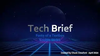 Tech Briefs: Font choice and Headers
