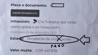 🔴 FOTOMULTA DICE “PENDIENTE DE PAGO” Y SOLO APARECE EN LA PÁGINA DEL TRÁNSITO PERO NO EN EL SIMIT