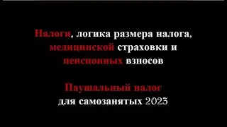 Налоги, медицинская страховка и пенсионные взносы, Паушальный налог для самозанятых 2023 в Такси