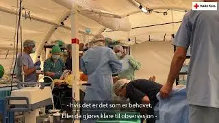 Kristina viser rundt på Feltsykehuset