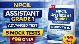 NPCIL Assistant Grade 1 Advanced Test PDF 2025–26 | 5 Mock Tests | English Practice Set
