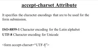HTML | Form Accept Charset Attribute