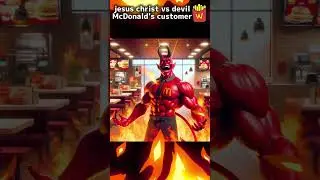 Chaos at McDonald’s: Devil vs Jesus #jesus #devil #catholic #god