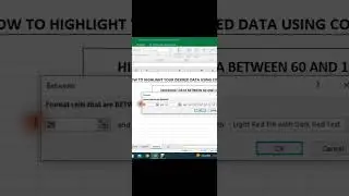 How to highlight you desired data using conditional formatting in excel  #exceltutorial #shorts
