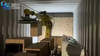 Robotic automatic loading container for cartons