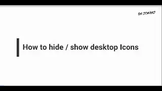 How to Show /Hide desktop icons in window