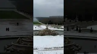 NEVE NO CASTELO DE VERSAILLES! ❄️📷 #dicasdeparis #dicasdafrança #neve  #castelodeversailles