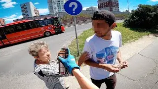 Painting on Busy Street with a Stranger!