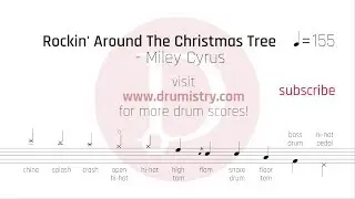 Miley Cyrus - Rockin' Around The Christmas Tree Drum Score