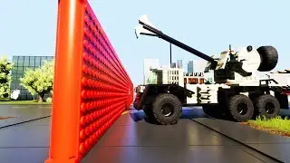 Explosive Wall Against Cars Crashes | Brick Rigs