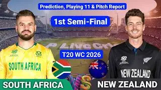 South Africa vs New Zealand 1st Semi-Final 2026 | Pitch Report & Playing XI | Eden Gardens Kolkata