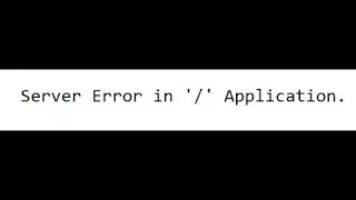porque me sale esto alguna solución ? server error in '/' application.