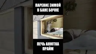 Парение зимой в Бане Бочке #shorts