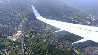 KLM Boeing 737-800 Takeoff from Amsterdam -  Along the Dutch Coast & Rotterdam Harbor! [4K 60fps]