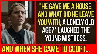 "He gave me a house, and what did he leave you with, a lonely old age?" laughed the young mistress