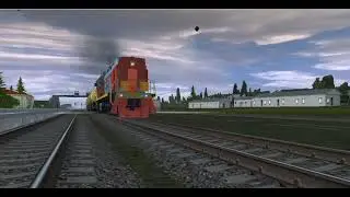 Тепловоз ТЭМ18В с цистернами в Trainz Simulator Android