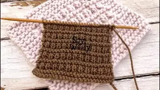 Variante del Punto Rejilla en Dos Agujas (reversible, y no se enrosca) - Soy Woolly