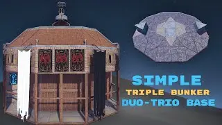 THE COLISEUM - EASY 2x1 TRIPLE BUNKER DUO-TRIO Base RUST 2023 (BUNKER changed in last update)