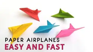 Make origami paper airplanes easily and quickly