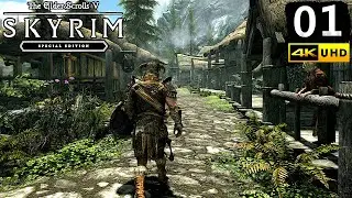 Skyrim Special Edition Gameplay Walkthrough Part 1 - Skyrim SE 4K 60FPS PC Ultra No Commentary