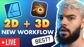 2D vs 3D New Workflow! Affinity and Blender!
