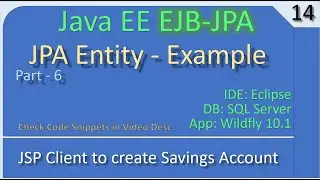 JPA Entity & EJB | Part 6 - EJB JPA Client JSP | JavaEE EJB JPA Tutorials #14