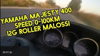 Yamaha majesty 400 acceleration 0-100 with 12g roller