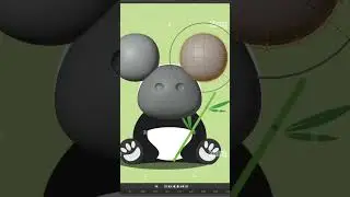 How to make Lowpoly Panda 3D Model | Blender|  #blender