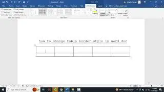 how to change table border style in word doc