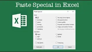 Paste Option and Paste Specials/ All Paste Option in Excel