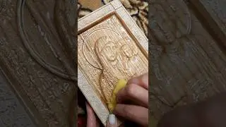 Обработка иконы минеральным маслом