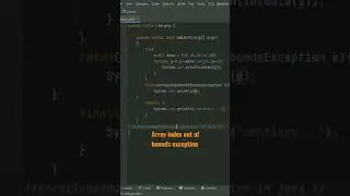 array index out of bounds exception in java
