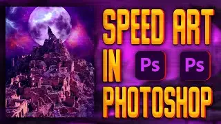 Speed art in photoshop-howling wolf