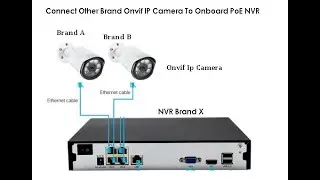 Onvif IP Camera Connection to Internal (On Board) PoE Port of NVR of Different Brands.