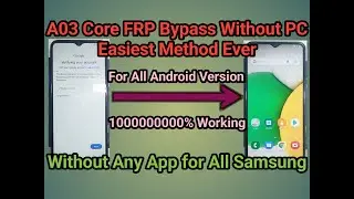 A03 core (A032F) FRP Bypass Without PC Easiest Method 100% Working