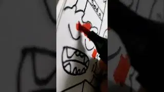 Drawing A ugly Doodlle With my brush pens #shorts