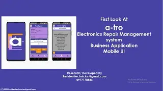 Frontend Backend .net Maui First Look At A-tro Electronics repair Management System  Mobile UI